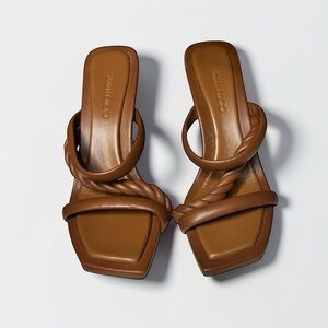 🌻NEW Jimmy Choo Diosa Brown Leather Sandals SPLIT-SIZE 8 -8.5 >> PLEASE READ